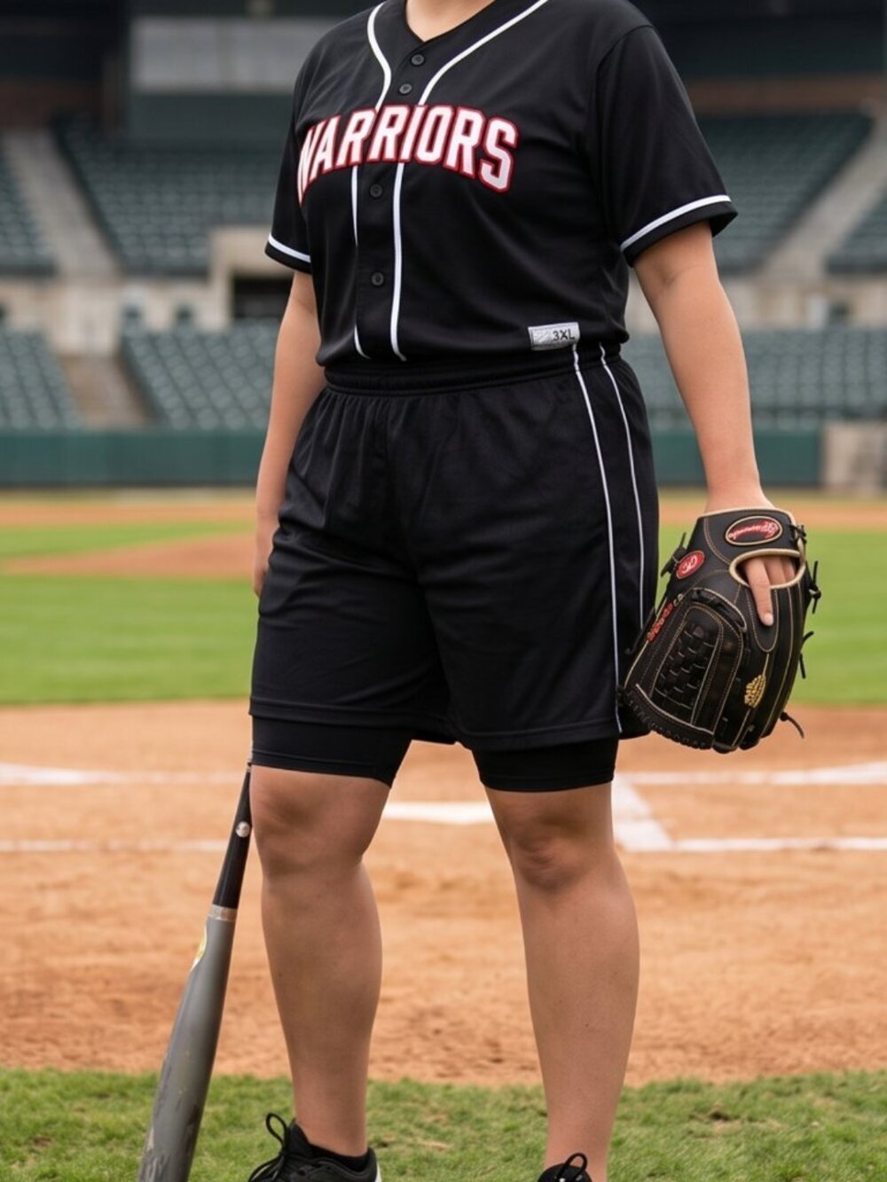 NWT Intensity for Women Black Mesh White Trim Soft Ball Baseball Practice Shorts